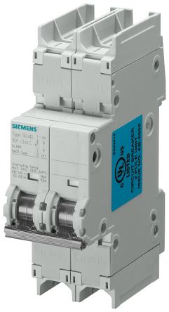 Siemens 5SJ Leitungsschutzschalter, 2-polig 5A SENTRON DIN-Schienen-Montage