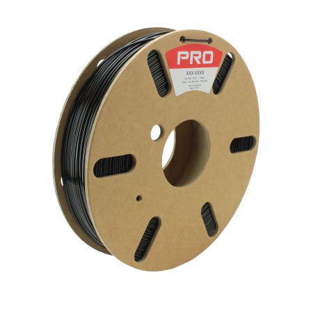 RS PRO Filamento Para Impresora 3D FDM, PET, 1.75mm, Negro, 500g