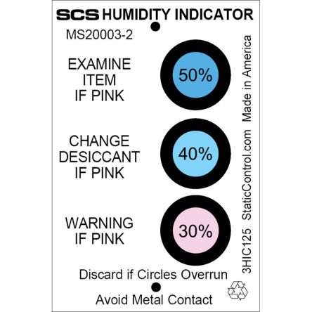 SCS Étiquette De Sécurité, Humidity Indicator