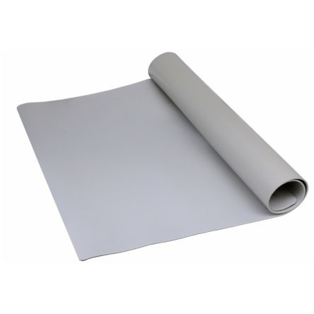 SCS 防静电橡胶垫, 用于工作表面, 15.2m x 900mm x 3.2mm, 灰色