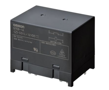 Omron PCB Mount Non-Latching Relay, 24V Dc Coil, 100A Switching Current, SPST