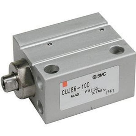 SMC Pneumatic Cylinder - 10mm Bore, 25mm Stroke, CUJ Series, Double Acting