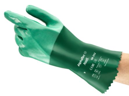 Ansell AlphaTec Arbeitshandschuhe, Größe 10, XL, Chemikalienbeständig, Wasserdicht, Neopren Grün