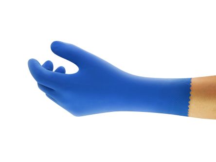 Ansell AlphaTec Arbeitshandschuhe, Größe 9, L, Chemikalienbeständig, Latex Blau
