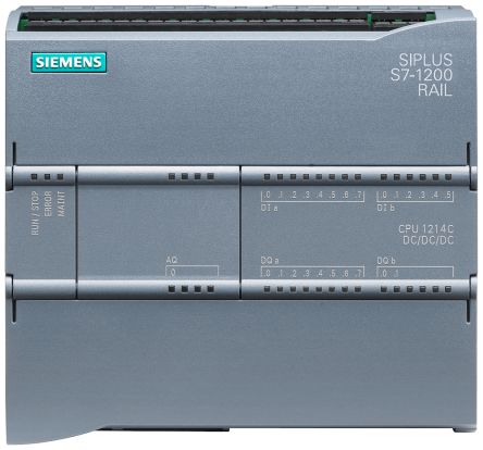Siemens SIPLUS S7-1200 CPU 1214C Series PLC CPU For Use With SIPLUS S7-1200, Transistor Output, 10-Input, Analog Input