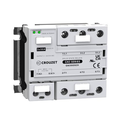 Crouzet GN3 Series Solid State Relay, 50 A Load, Panel Mount, 510 V Rms Load