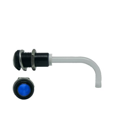 Bivar LED-Lichtleiter Einfach, Rund-Linse Blau 63.4 X 22.5mm, Tafelmontage