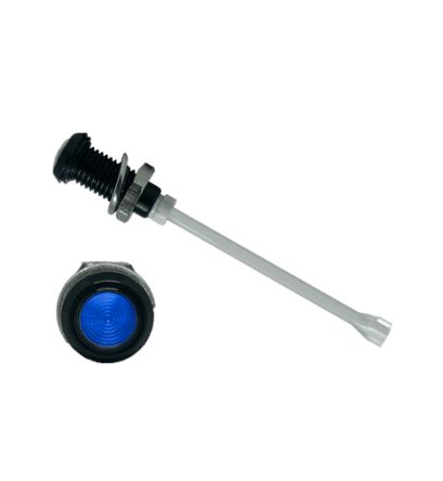Bivar LED-Lichtleiter Einfach, Rund-Linse Blau 28.8mm, Tafelmontage