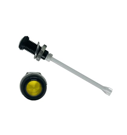 Bivar LED-Lichtleiter Einfach, Rund-Linse Gelb 28.8mm, Tafelmontage