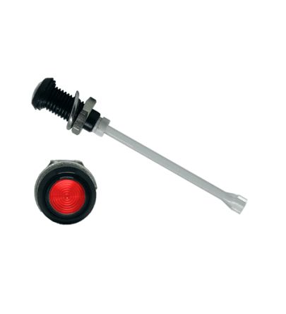 Bivar LED-Lichtleiter Einfach, Rund-Linse Rot 29.4mm, Tafelmontage