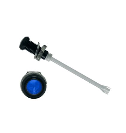 Bivar LED-Lichtleiter Einfach, Rund-Linse Blau 30.1mm, Tafelmontage