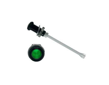 Bivar LED-Lichtleiter Einfach, Rund-Linse Grün 30.1mm, Tafelmontage