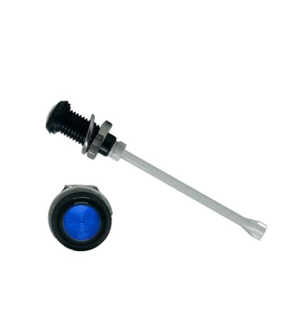 Bivar LED-Lichtleiter Einfach, Rund-Linse Blau 41.5mm, Tafelmontage