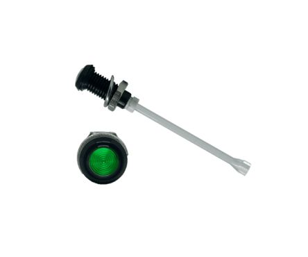 Bivar LED-Lichtleiter Einfach, Rund-Linse Grün 41.5mm, Tafelmontage