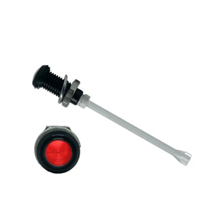 Bivar LED-Lichtleiter Einfach, Rund-Linse Rot 41.5mm, Tafelmontage