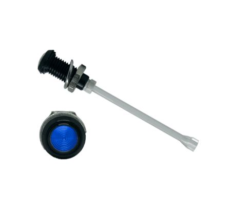 Bivar LED-Lichtleiter Einfach, Rund-Linse Blau 47.8mm, Tafelmontage