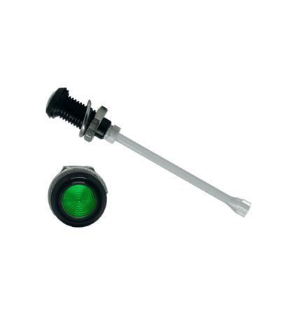 Bivar LED-Lichtleiter Einfach, Rund-Linse Grün 47.8mm, Tafelmontage