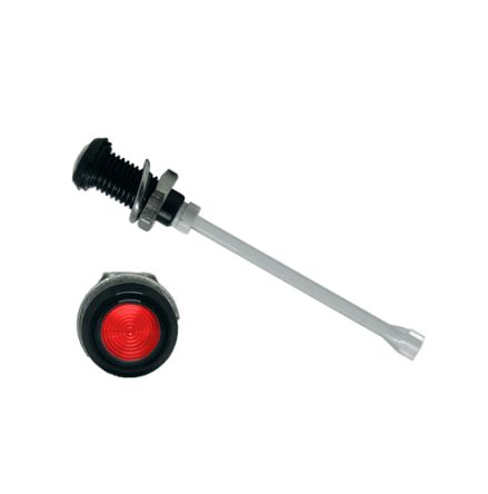 Bivar LED-Lichtleiter Einfach, Rund-Linse Rot 48.4mm, Tafelmontage