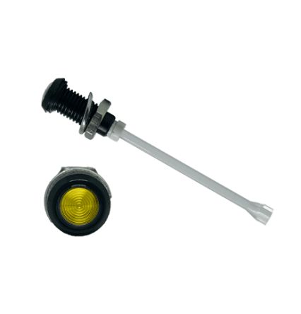 Bivar LED-Lichtleiter Einfach, Rund-Linse Gelb 48.4mm, Tafelmontage
