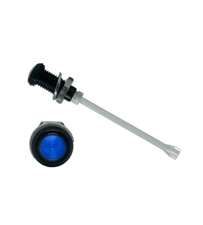 Bivar LED-Lichtleiter Einfach, Rund-Linse Blau 54.2mm, Tafelmontage