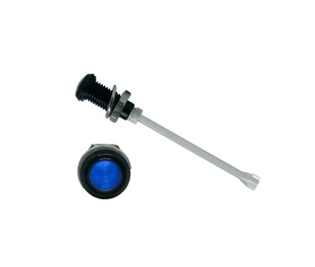 Bivar LED-Lichtleiter Einfach, Rund-Linse Blau 54.8mm, Tafelmontage