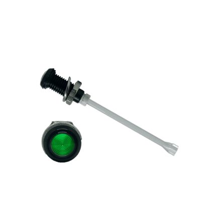 Bivar LED-Lichtleiter Einfach, Rund-Linse Grün 54.8mm, Tafelmontage
