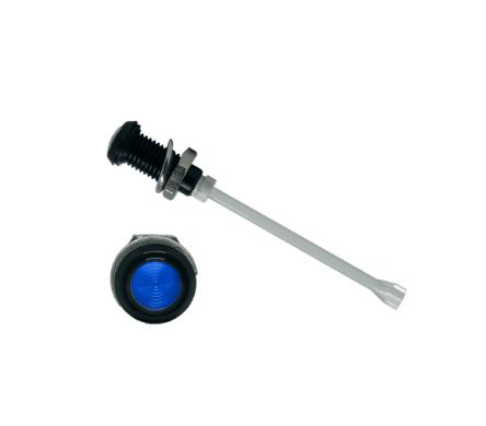 Bivar LED-Lichtleiter Einfach, Rund-Linse Blau 60.5mm, Tafelmontage