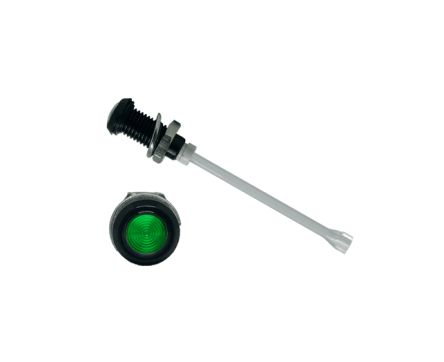 Bivar LED-Lichtleiter Einfach, Rund-Linse Grün 23mm, Tafelmontage