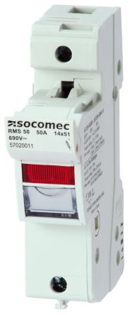 Socomec Sicherungshalter Für Hutschienenmontage Eff Für 14 X 51mm Sicherungen 50A 690V 2P-polig