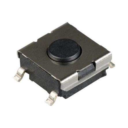 Omron IP00 Black Plunger Tactile Switch, SPST 50 MA 0.5mm Surface Mount