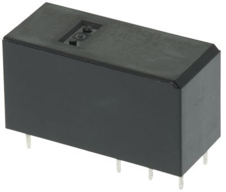 Omron PCB Mount Non-Latching Relay, 5V Dc Coil, 8A Switching Current, DPDT
