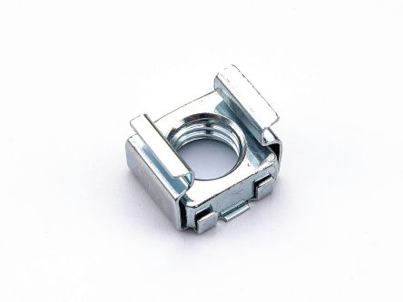 RS PRO M8 16mm Steel Square Nuts, Bright Zinc Plated Finish