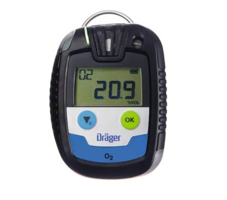 DRAEGER Detector Monogás De Oxígeno PAC 6000 02, Para Biogás, Fumigación, Hazmat, Gases Industriales, Minería Y