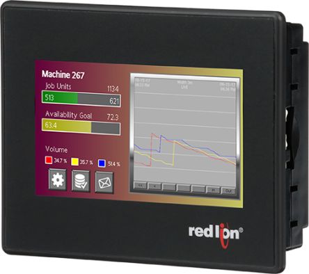 Red Lion HMI触摸屏, CR3000系列, 4.3寸显示屏TFT