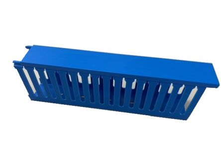 RS PRO PVC槽形面板线槽, 1m长x25 mm宽x50mm深, 蓝色