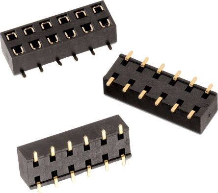 Wurth Elektronik Connecteur Femelle Pour CI, 22 Contacts, 2 Rangées, 2.54mm, Entrée Inférieure