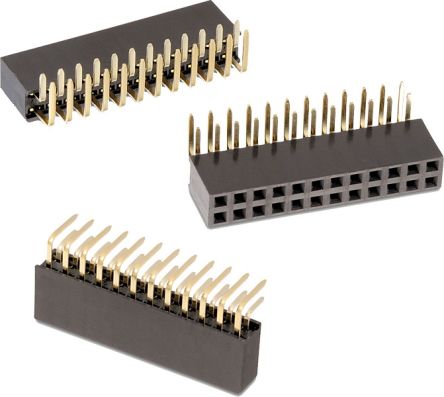 Wurth Elektronik WR-PHD Series Angled PCB Socket, 72-Contact, 2-Row, 2.54mm Pitch