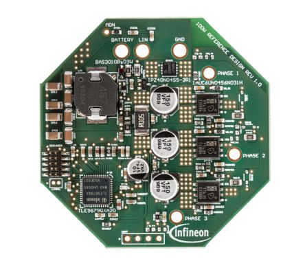 Infineon MOTIX™ TLE9879QXW40 And IAUC60N04S6N031H Leistung, Motor Und Robotics Entwicklungstool, REF_WATERPUMP100W 3-phasiger