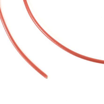 Alpha Wire Cable De Conexión 2622 RD001, área Transversal 0,382 Mm² Filamentos Del Núcleo 19/0,16 Mm^2 Rojo, 600 V,