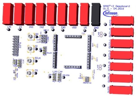 Infineon Demoplatine, SPOC-2 MOTHERBOARD Stromüberwachungseinheit