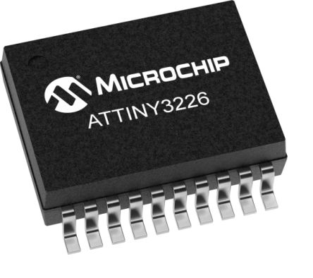 Microchip ATTINY3226-SU AVR CPU Microcontroller, AVR, 20MHz, 32 KB Flash, 20-Pin SOIC