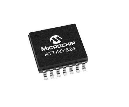 Microchip Microcontrolador ATTINY824-XU, Núcleo AVR CPU, 20MHZ, TSSOP De 14 Pines