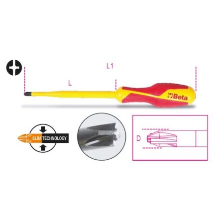 BETA VDE PH1+LPP Isolierter Schraubendreher