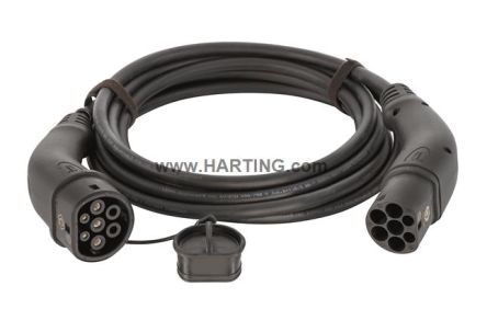 HARTING 32 A Mode 3, Type 2 To Type 2, EV Charging Cable 7.5m