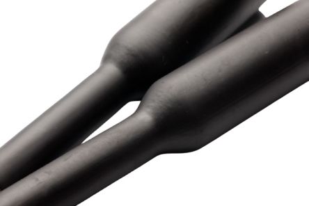 RS PRO Heat Shrink Tube, Black 9.5mm Sleeve Dia. X 1.22m Length 2:1 Ratio