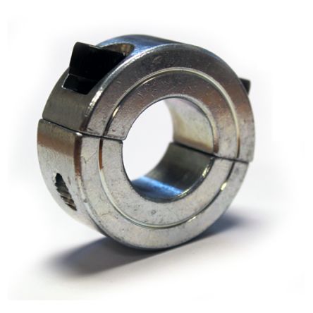 RS PRO 轴环, 30mm轴直径, 两件, 紧定螺钉, 镀锌钢, 54mm外径, 15mm宽度