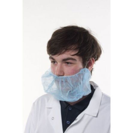 Reldeen Green Disposable Beard Mask For Food Industry Use, One-Size, Beard Mask Type, Non-Metal Detectable