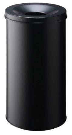 RS PRO 240L Black Flip Plastic Waste Bin