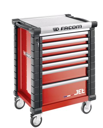 FACOM Roller Cabinet JET M3 / 6 Drawers Red, Size 10 mm, red, Size 10 mm