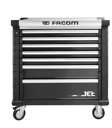 Facom 工具小车, 7抽屉, 装有轮子, 1005mm高 x 575mm宽 x 1004mm长